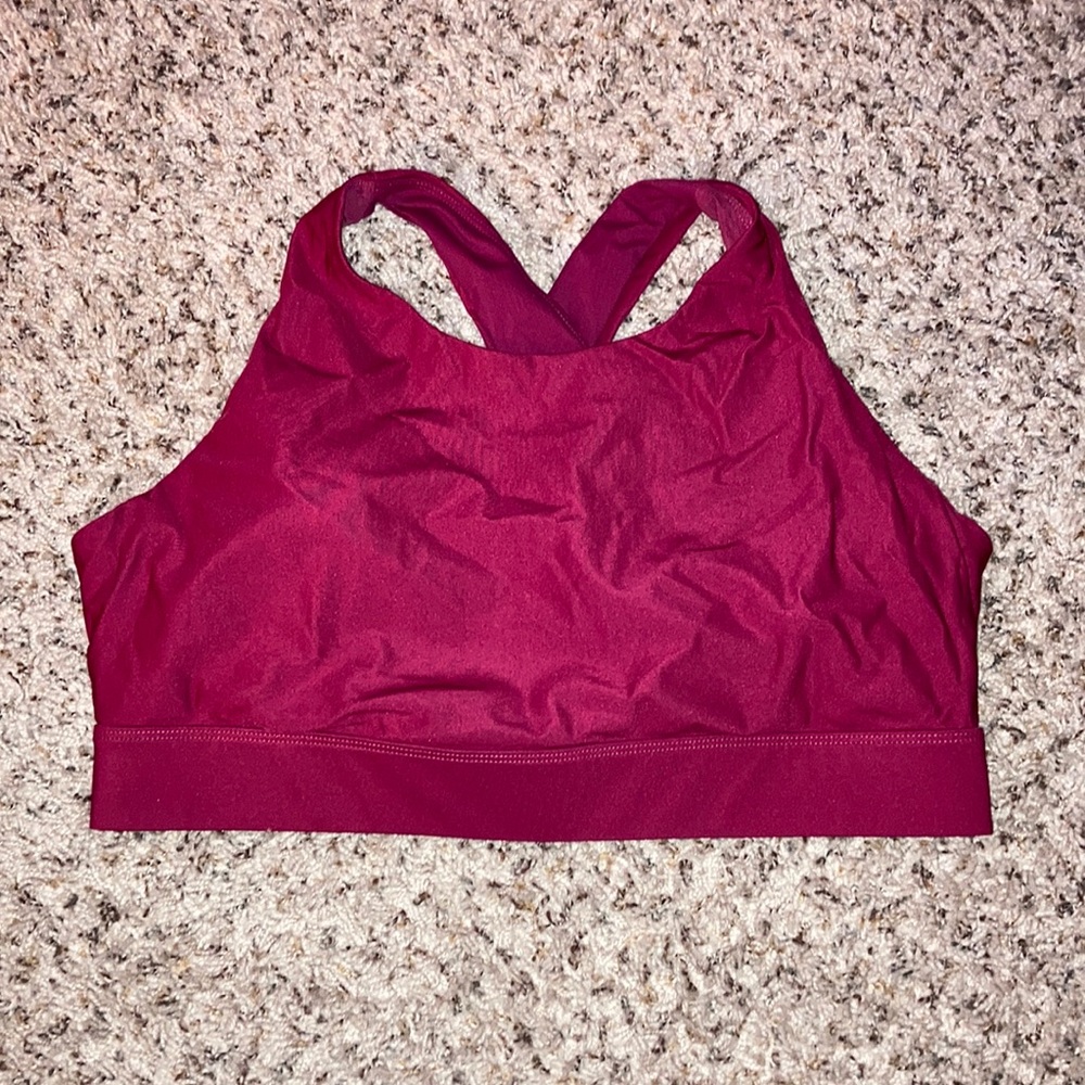 Fabletics Women's Burgundy Sports Bra
